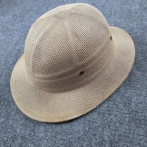 Brookstone Vintage Safari Jungle Hat Tan Made in USA Adjustable Jumangi Africa